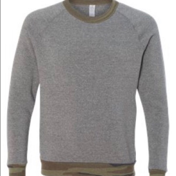 🆕🚹Lg Alt. Apparel EUC Grey&Camo Crewneck,EUC🔥‼️ - Picture 3 of 7